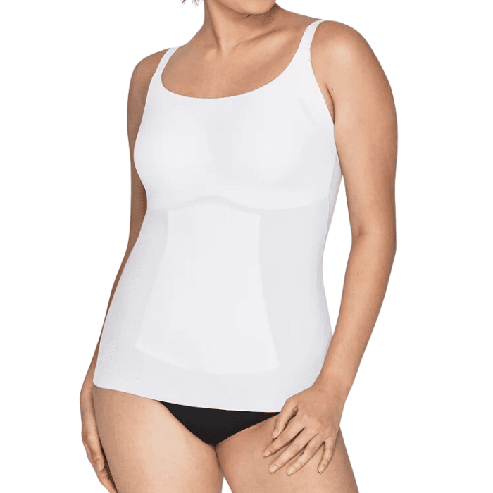 Shapewear Tank Top Cami Shaper with Built-in Removable Bra Pads Tummy  Control Camisole Body Shaper for Women