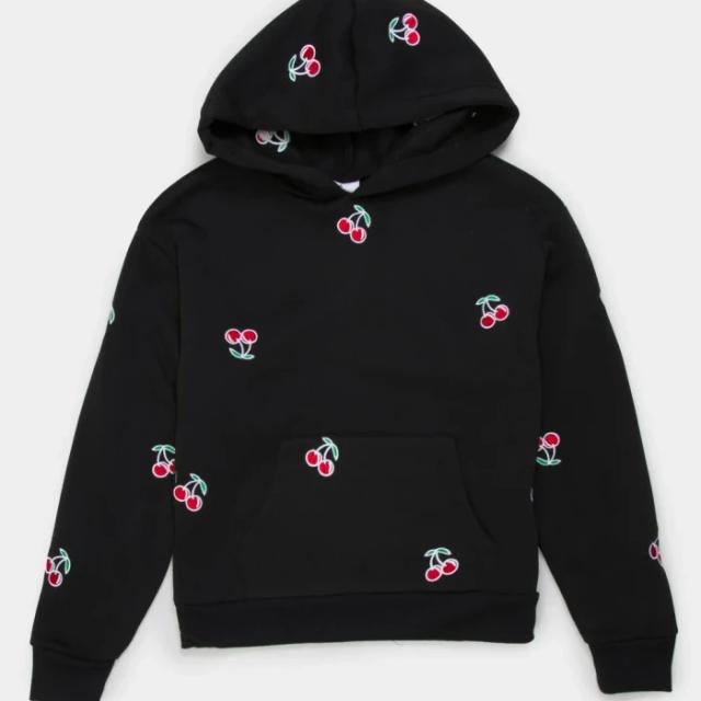 JOLIE & JOY Cherry Girls Hoodie - BLACK