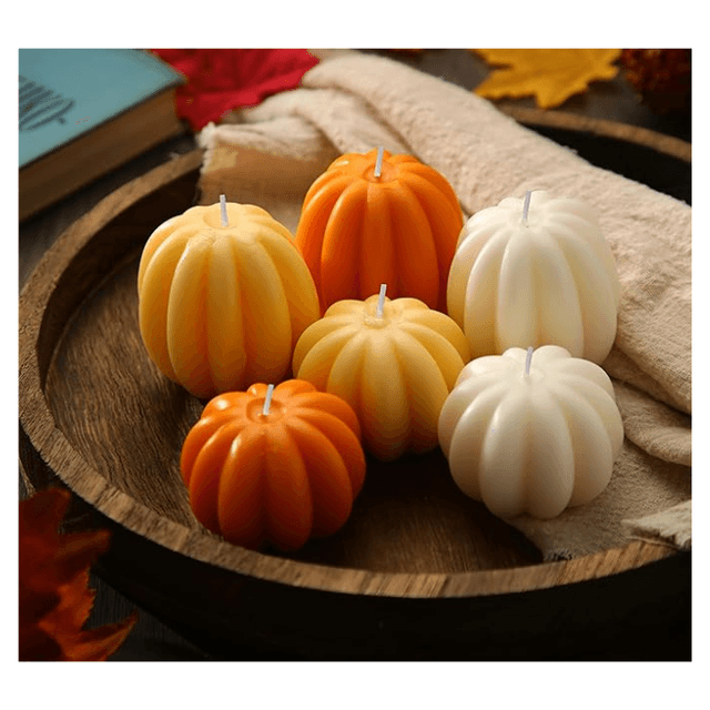 MTLEE Pumpkin Shaped Soy Candles