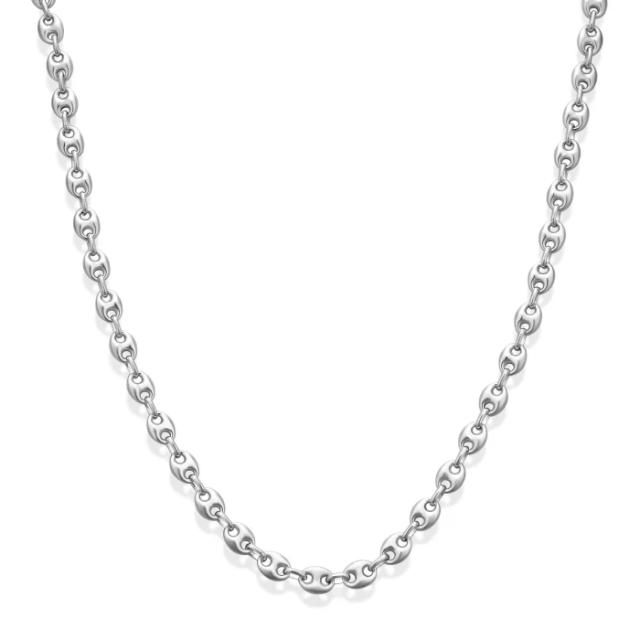 Puffed Maritime Silver Necklace