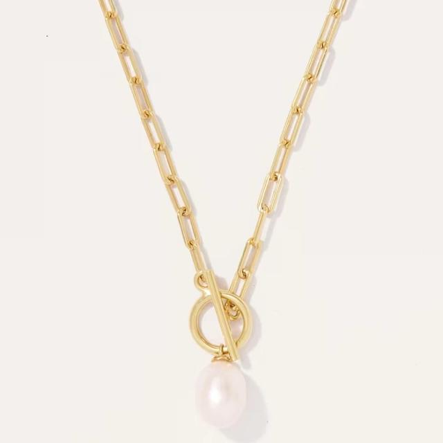 Freshwater Cultured Pearl Toggle Necklace