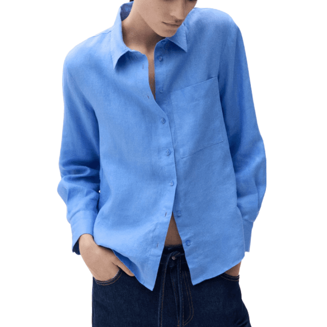 Mango Pocket Linen Shirt