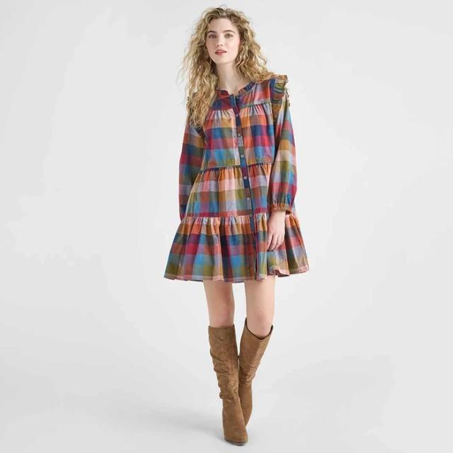 Womens Kalani Dress - Harvest Check