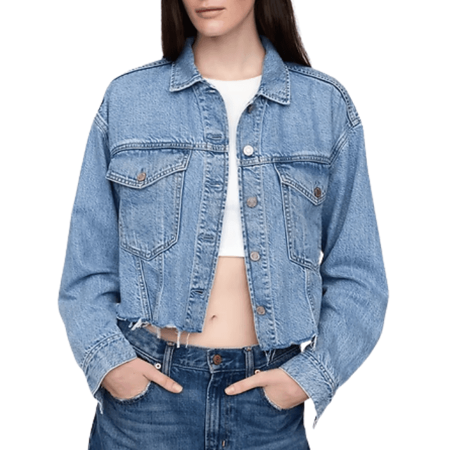 Gap UltraSoft Relaxed Cropped Icon Denim Jacket