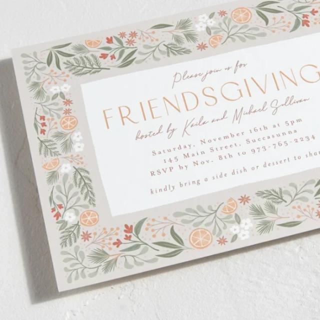 Friendsgiving Celebration Holiday Party Invitations by Randi Cirelli