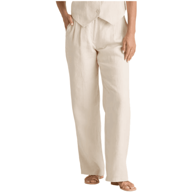 Quince 100% European Linen Pleated Trouser