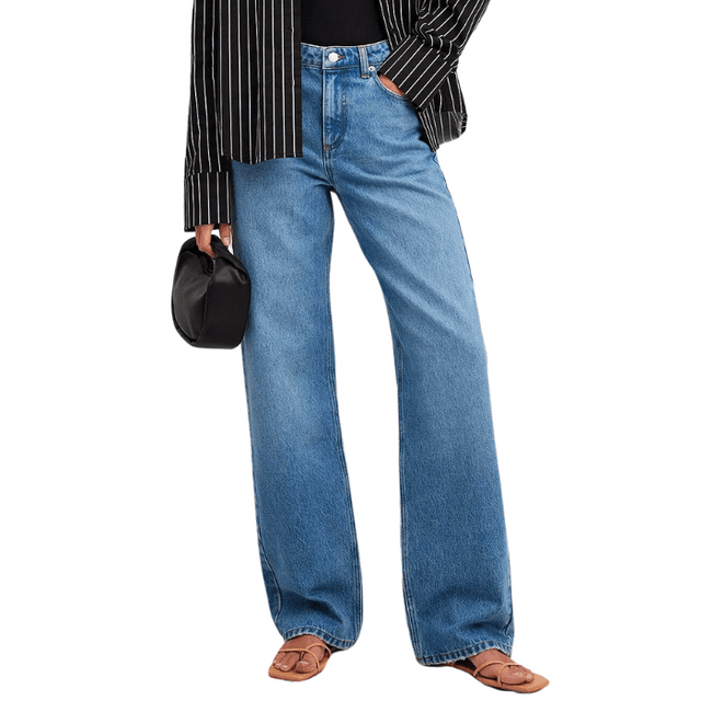 NA-KD Straight Mid Waist Jeans