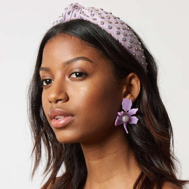 Lele Sadoughi Lilac Crystal Headband