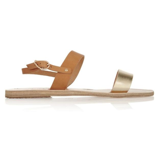 Ancient Greek Sandals' Clio Two-Tone Leather Sandals
