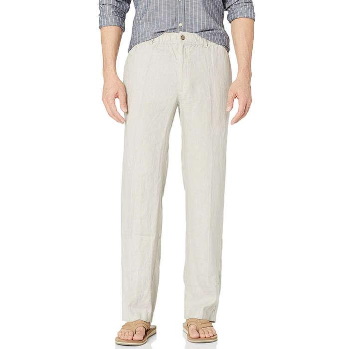 28 Palms Relaxed-Fit Linen Pant With Drawstring