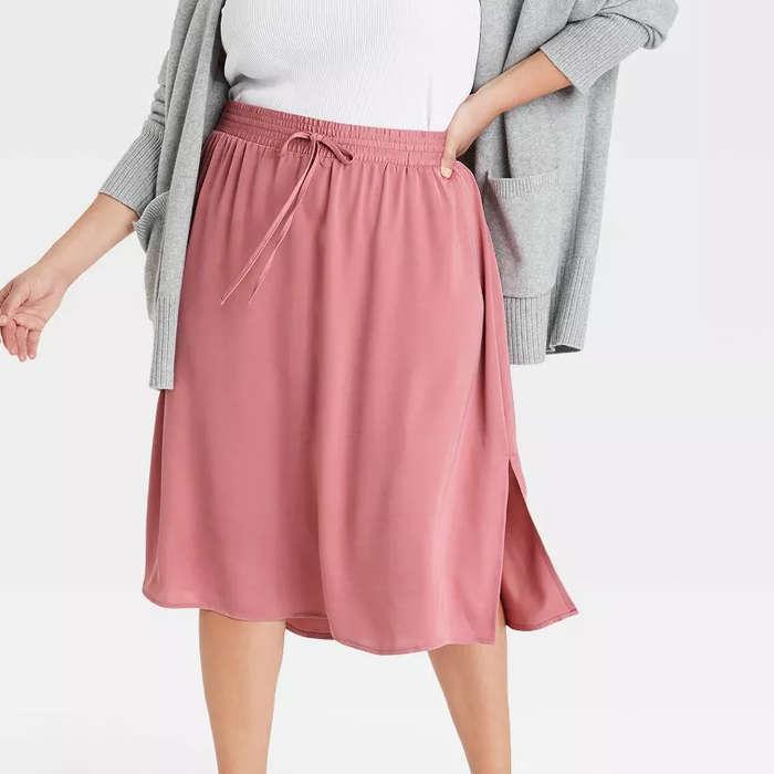 A New Day High-Rise Midi Slip Skirt