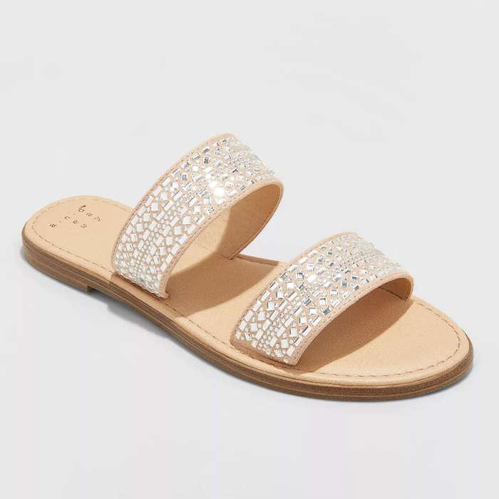 A New Day Kersha Embellished Slide Sandals