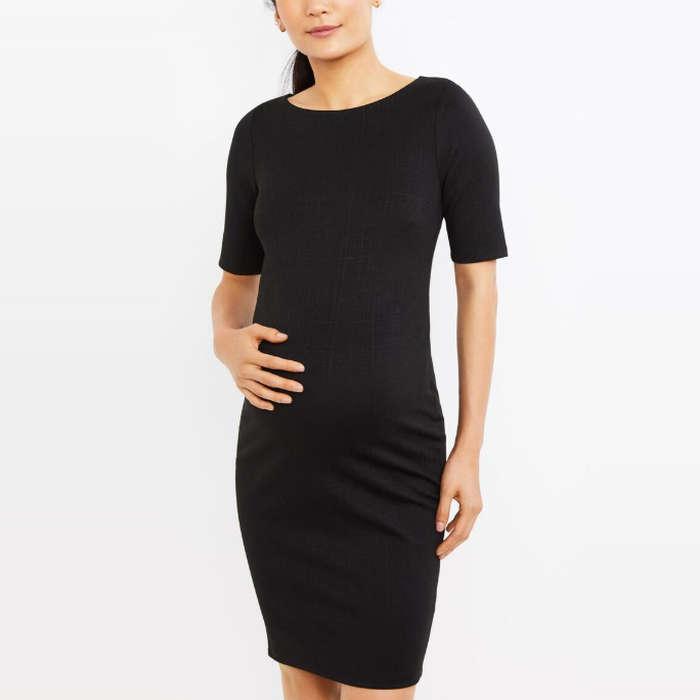A Pea in the Pod Textured Bodycon Maternity Dress