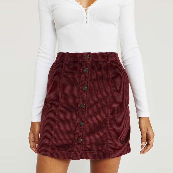 Abercrombie & Fitch Corduroy Mini Skirt