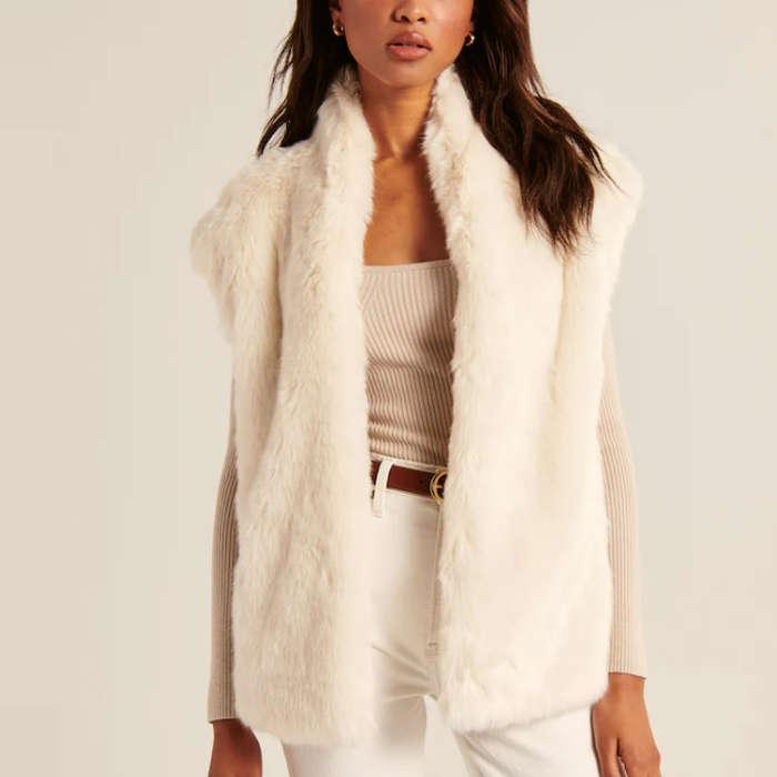 Abercrombie & Fitch Faux Fur Vest