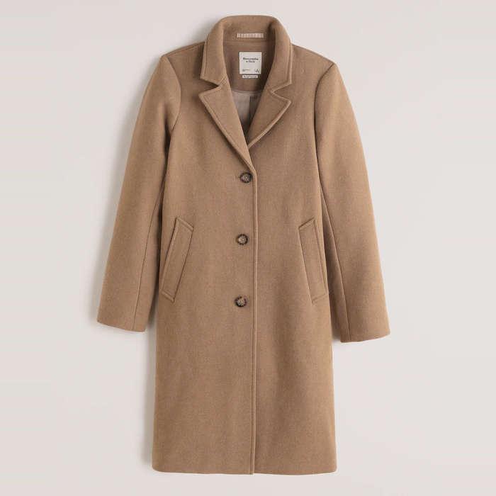 Abercrombie & Fitch Wool-Blend Dad Coat