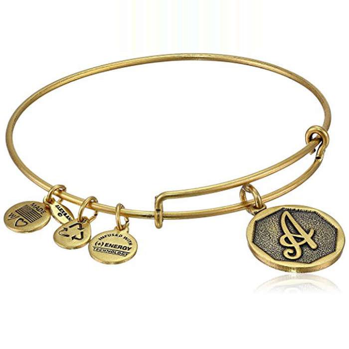 Alex and Ani Initial Expandable Wire Bangle Bracelet