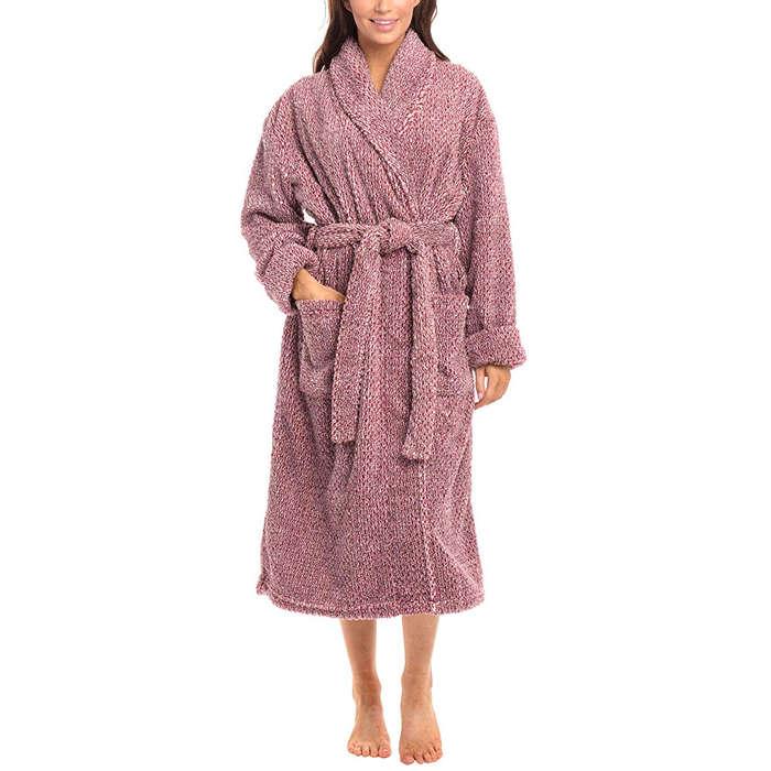 Alexander Del Rossa Plush Fleece Robe