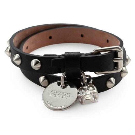 Alexander McQueen Studded Double Wrap Bracelet