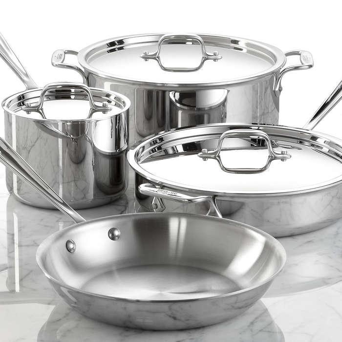 All-Clad Stainless Steel 7-Pc. Cookware Set