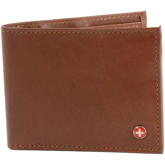 Alpine Swiss Leather Flipout ID Wallet