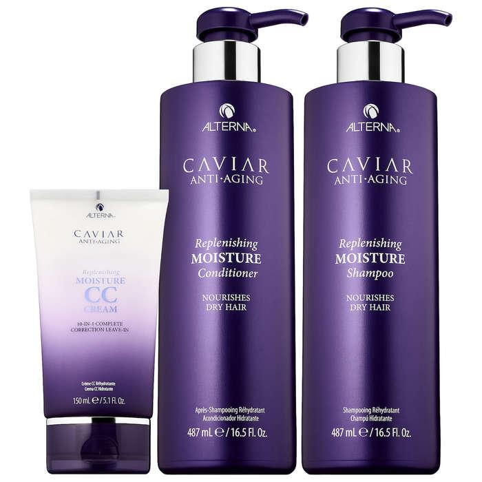 Alterna Haircare Caviar Anti-Aging Replenishing Moisture Shampoo & Conditioner Jumbo Value Set