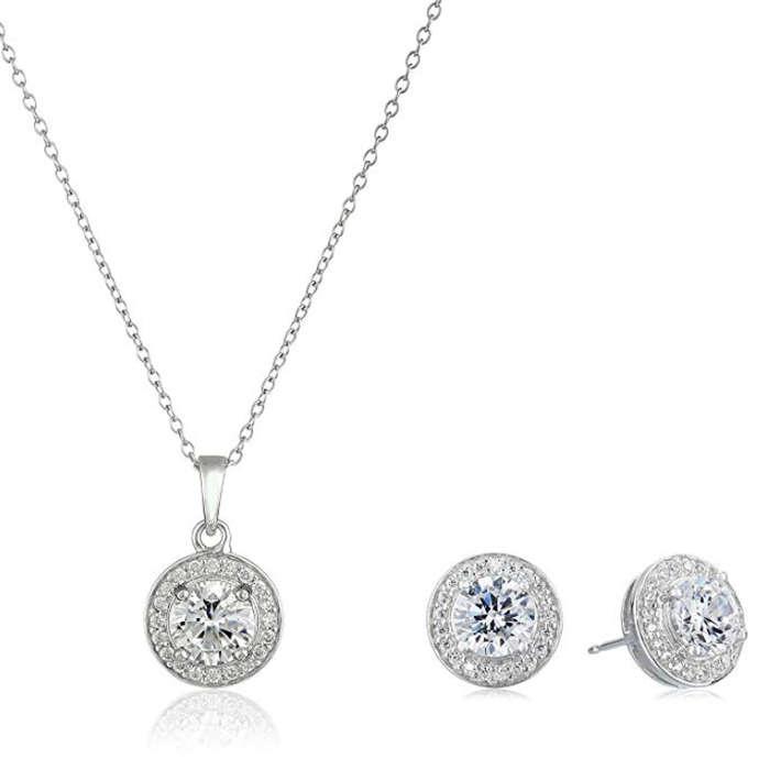 Amazon Collection Necklace And Stud Earrings Jewelry Set