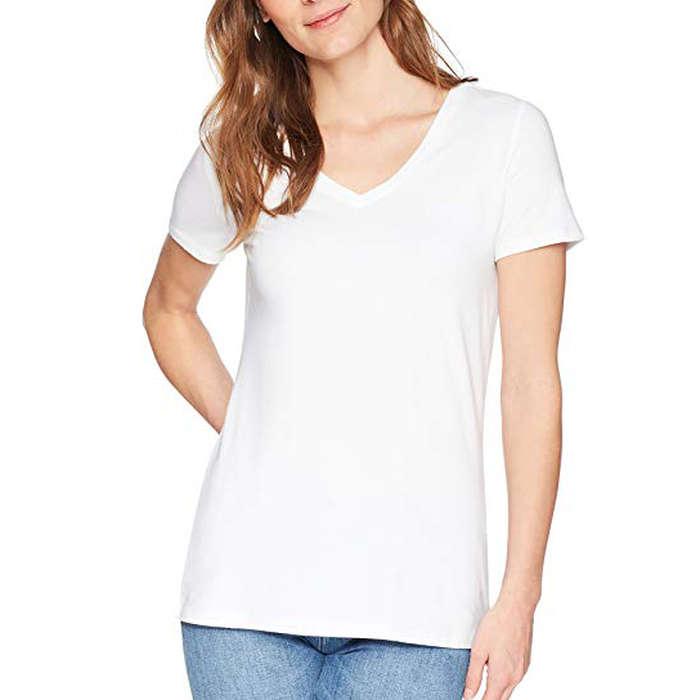 Amazon Essentials 2-Pack Short-Sleeve V-Neck Solid T-Shirt