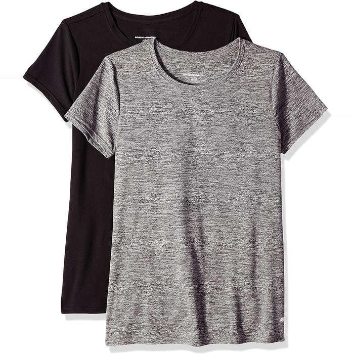 Amazon Essentials 2-Pack Tech Stretch Short-Sleeve Crewneck T-Shirt