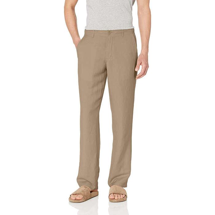 Amazon Essentials Classic-Fit Flat-Front Linen Pant