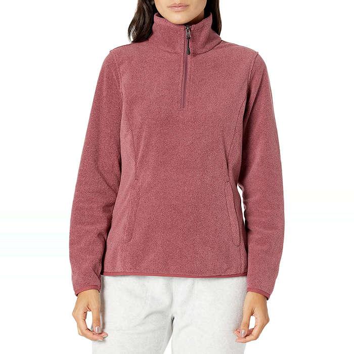 Amazon Essentials Classic Fit Long-Sleeve Quarter-Zip Polar Fleece Pullover Jacket