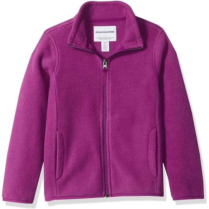 Amazon Essentials Girl's Full-Zip Polar Fleece Jacket