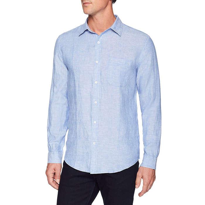 Amazon Essentials Regular-Fit Long-Sleeve Linen Shirt
