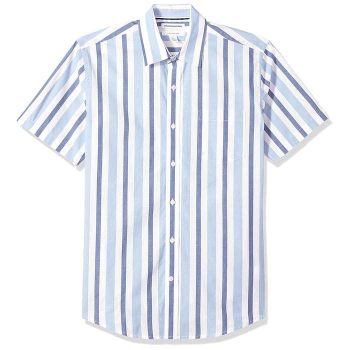 Amazon Essentials Regular-Fit Short-Sleeve Poplin Shirt