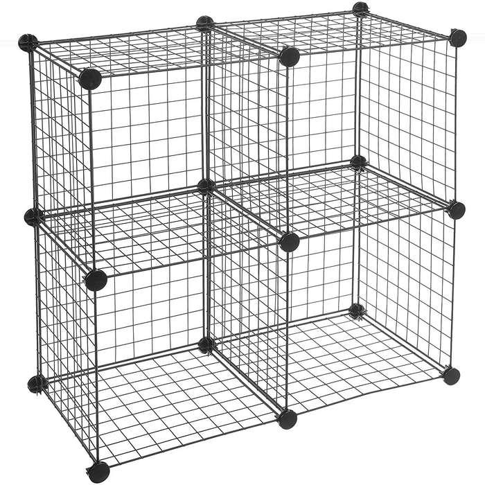 AmazonBasics 4 Cube Grid Wire Storage Shelves