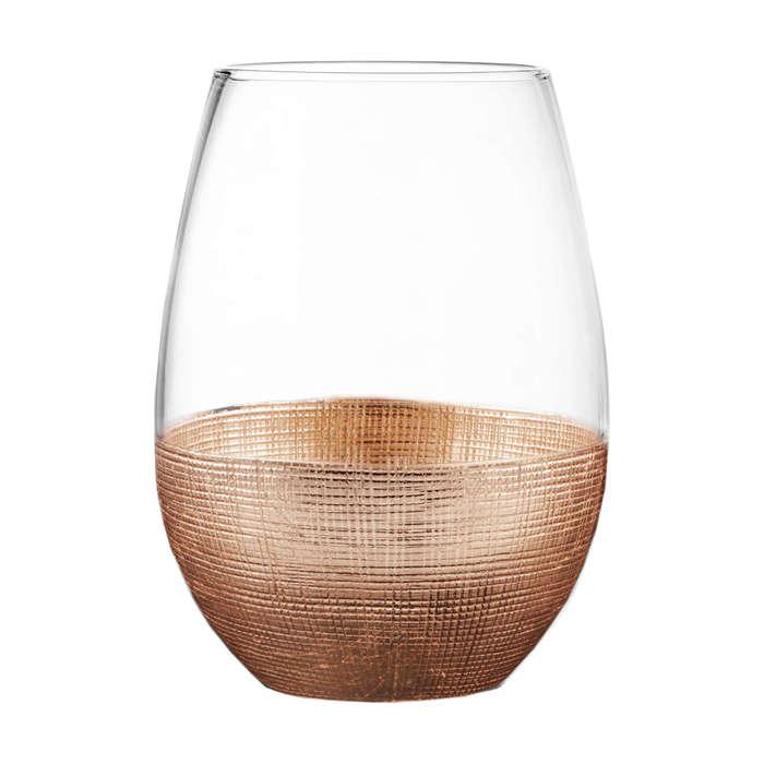 American Atelier Linen Set of 4 Stemless Wine Glasses