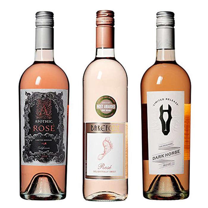 Apothic, Barefoot and Dark Horse Limited Release Rosé Wine Mixed Pack, 3 x 750mL