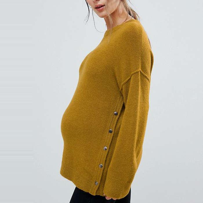 ASOS Design Maternity Nursing Fluffy Sweater