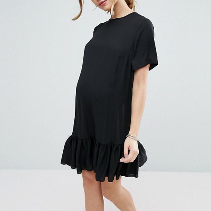 ASOS Maternity T-Shirt Dress With Ruffle Hem