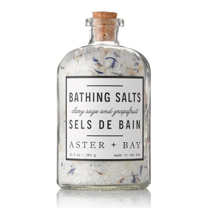 Aster & Bay Bathing Salts Clary Sage and Grapefruit