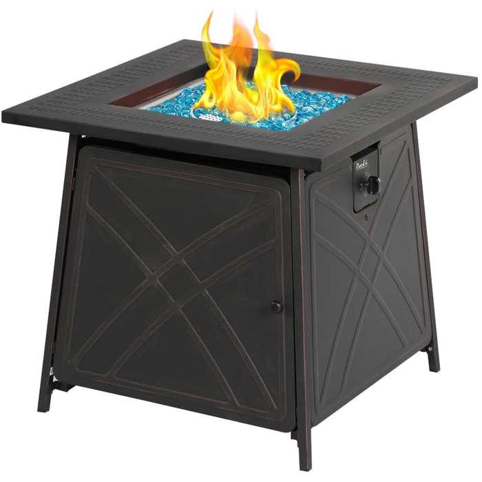 Bali Outdoors 28" Square Table Fire Pit