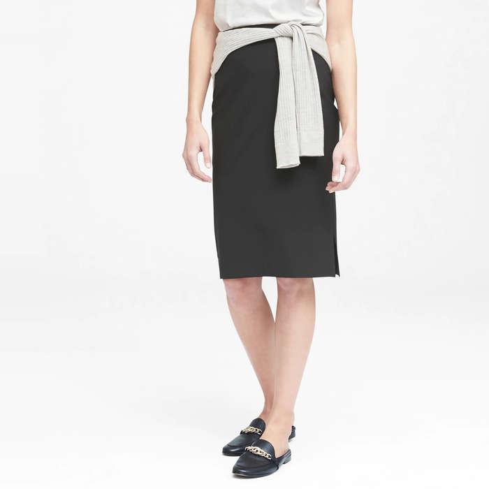 Banana Republic Washable Italian Wool-Blend Pencil Skirt