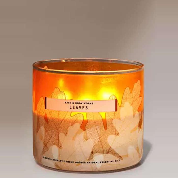 Bath & Body Works 3-Wick Scented Candle In Leaves
