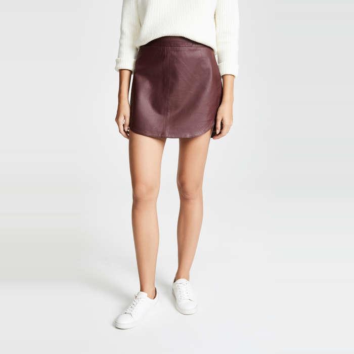 BB Dakota Conrad Leather Mini Skirt