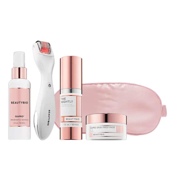 BeautyBio GloPRO Microneedling Regeneration Tool With Face MicroTip Attachment Overnight Set
