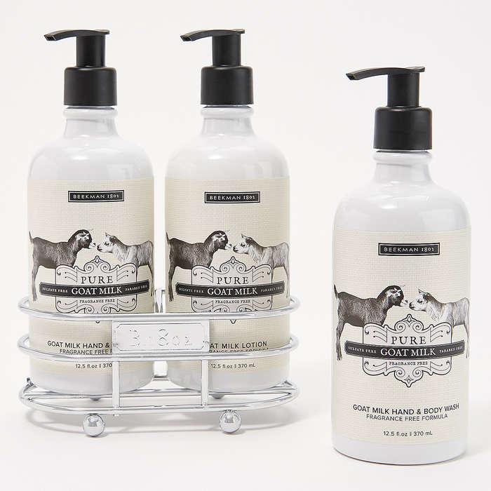 Beekman 1802 Goat Milk Hand Wash & Lotion Metal Caddy Duo