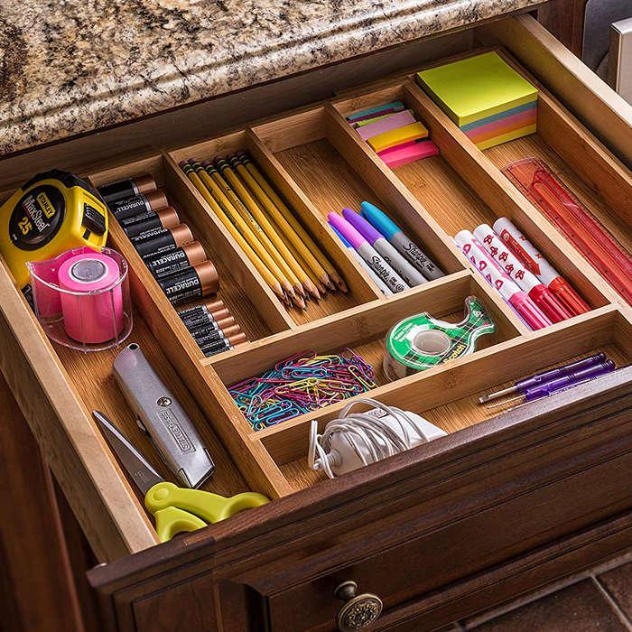 Bellemain Pure Bamboo Expandable Utensil Drawer
