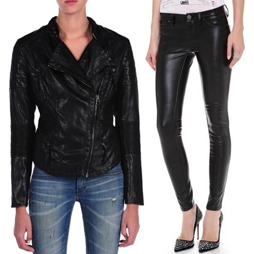 BlankNYC Vegan Leather Moto Jacket and Jeans
