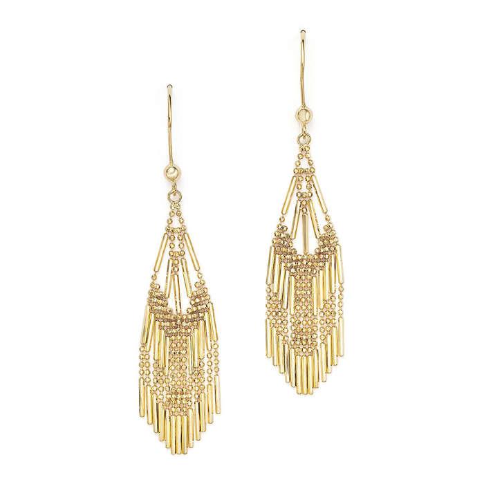 Bloomingdale's 14K Yellow Gold Beaded Dangle Earrings