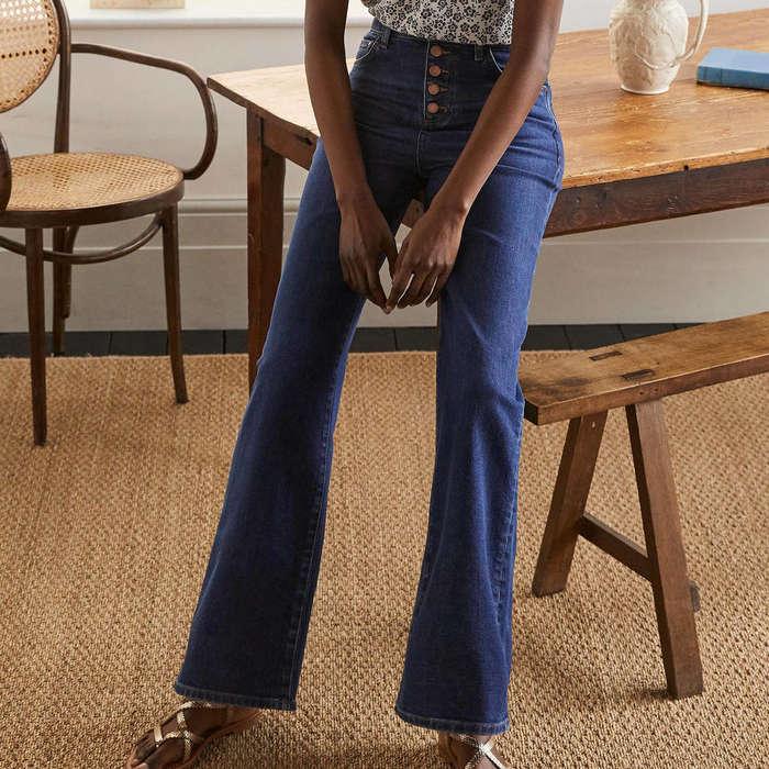 Boden Button Fly Relaxed Flares